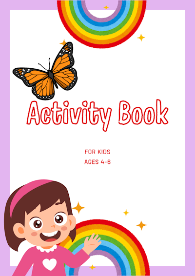 Printable Activity Book for Kids Ages 4–6 with Alphabet, Numbers, Shapes